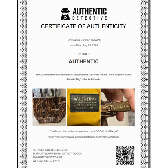 Mario Valentino Albina by Mario Leather Zebra Print Tote Bag - Picture 5 of 17